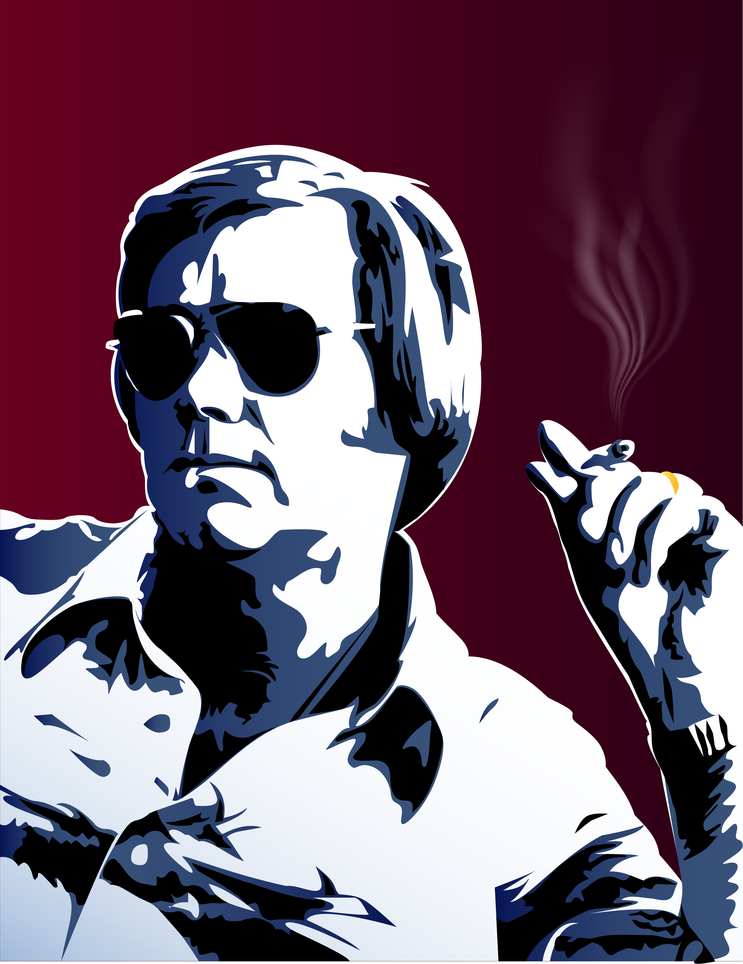 graphic design portfolio artwork of singer-songwriter George Jones