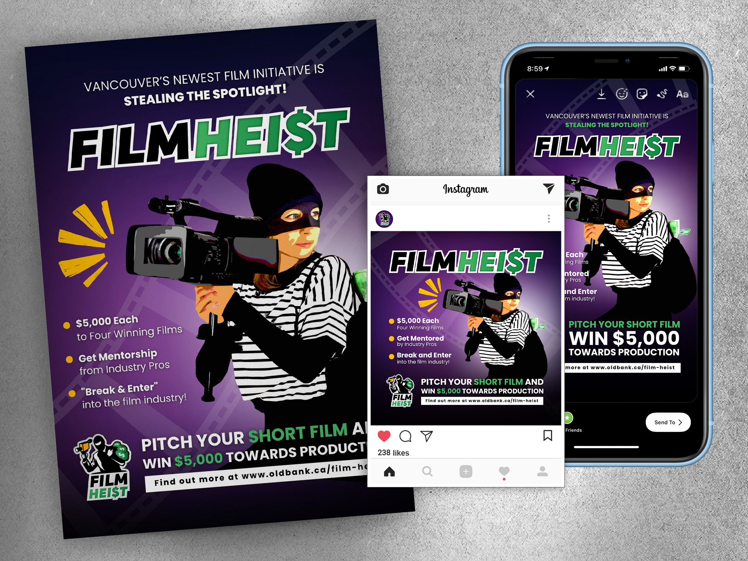 branding for Film Heist 2023 filmmaking competition